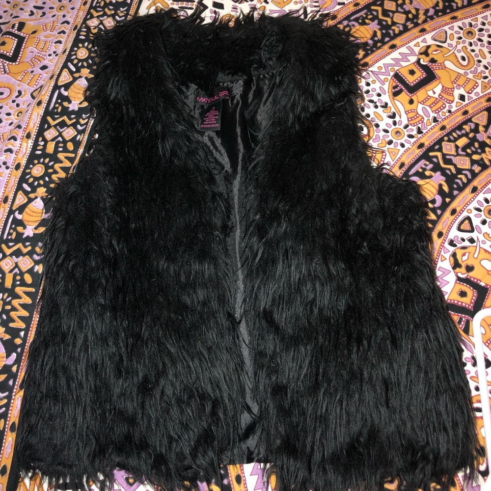 Material Girl faux fur jacket